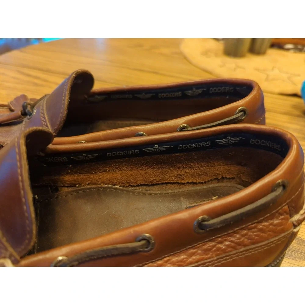 Vintage Dockers Men's Brown Color Size 8.5 M Boat‎ Loafers Moccasin With Tassels